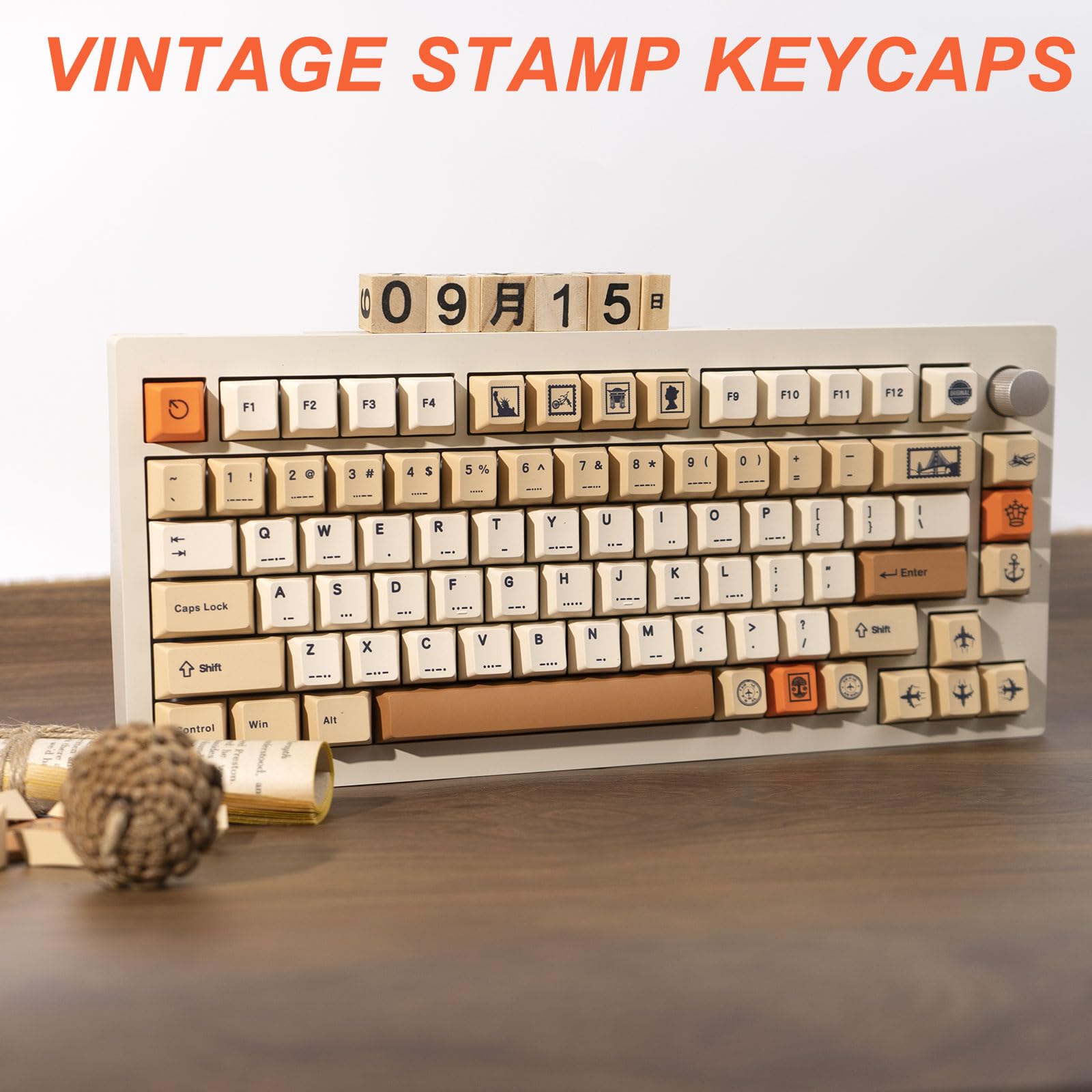 Amazon.co.jp: GEKUCAP PBT キーキャップ レトロブラウンキーキャップ