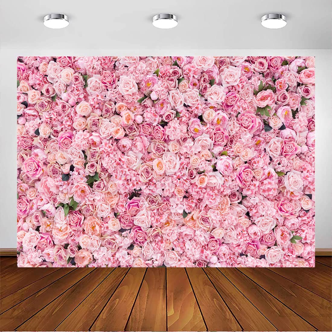 Avezano Birthday Floral Backdrop 7x5ft Flower Wall Wedding Bridal Shower Photo Background Girl's Baby Shower Valentine's Day Party Decoration Banner Photobooth Studio Props
