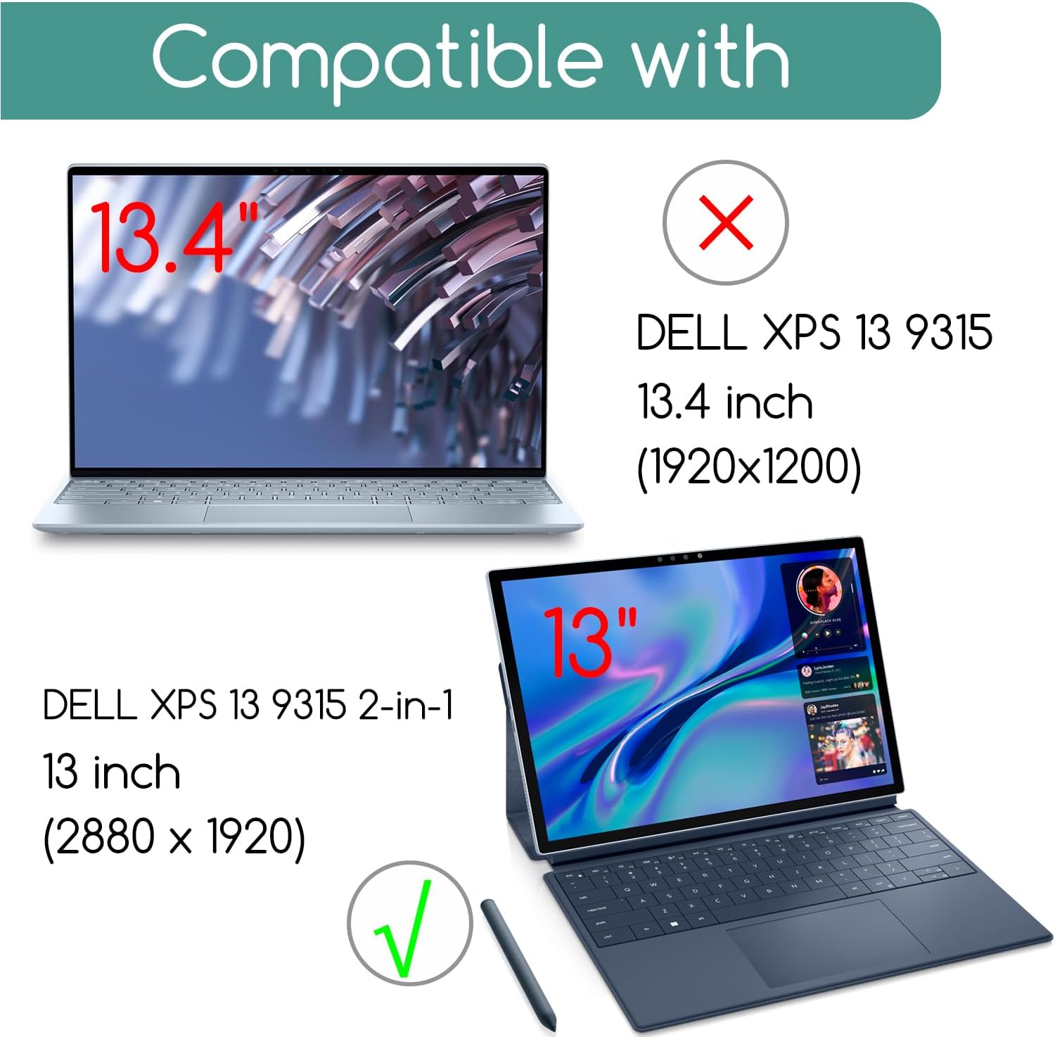 KEANBOLL 3-Pack Matte Anti Glare Screen Protector Designed for Dell XPS 9315 2-in-1(13 inch) Tablet PC 3K (2880 x 1920),Anti Glare Eye Protection Screen Filter