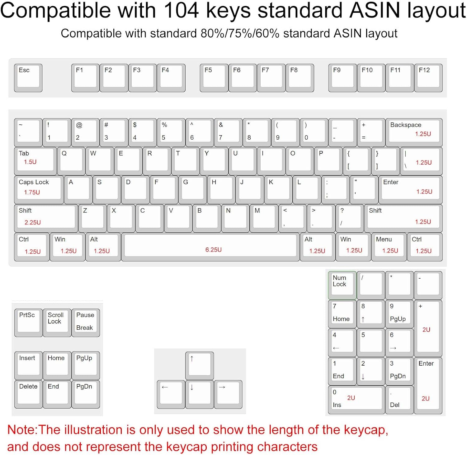 DIERYA PBT Double-Shot Pudding Keycaps, 108 Keys OEM Profile ANSI Layout Keycaps Set, Compatible with Full-Size/TKL/80%/75%/60% Percent Mechanical Gaming Keyboard (Keycaps only)