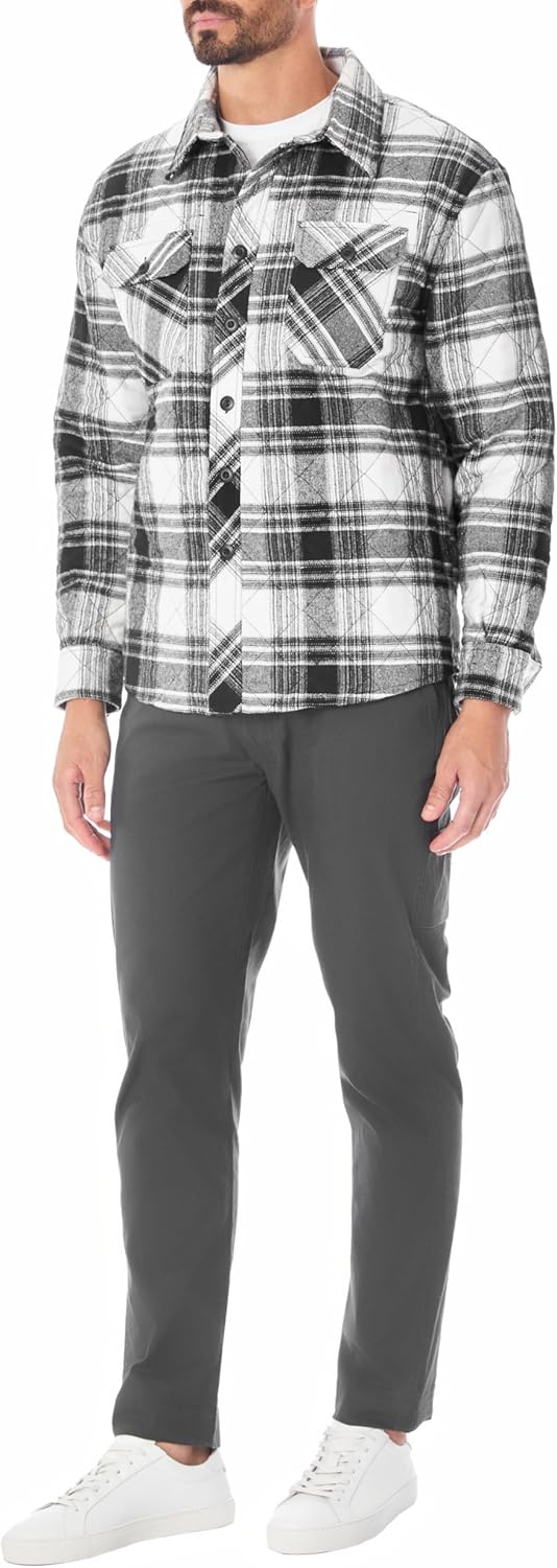 Smith's Workwear Men's Quilted Flannel Shirtjack - Image 6