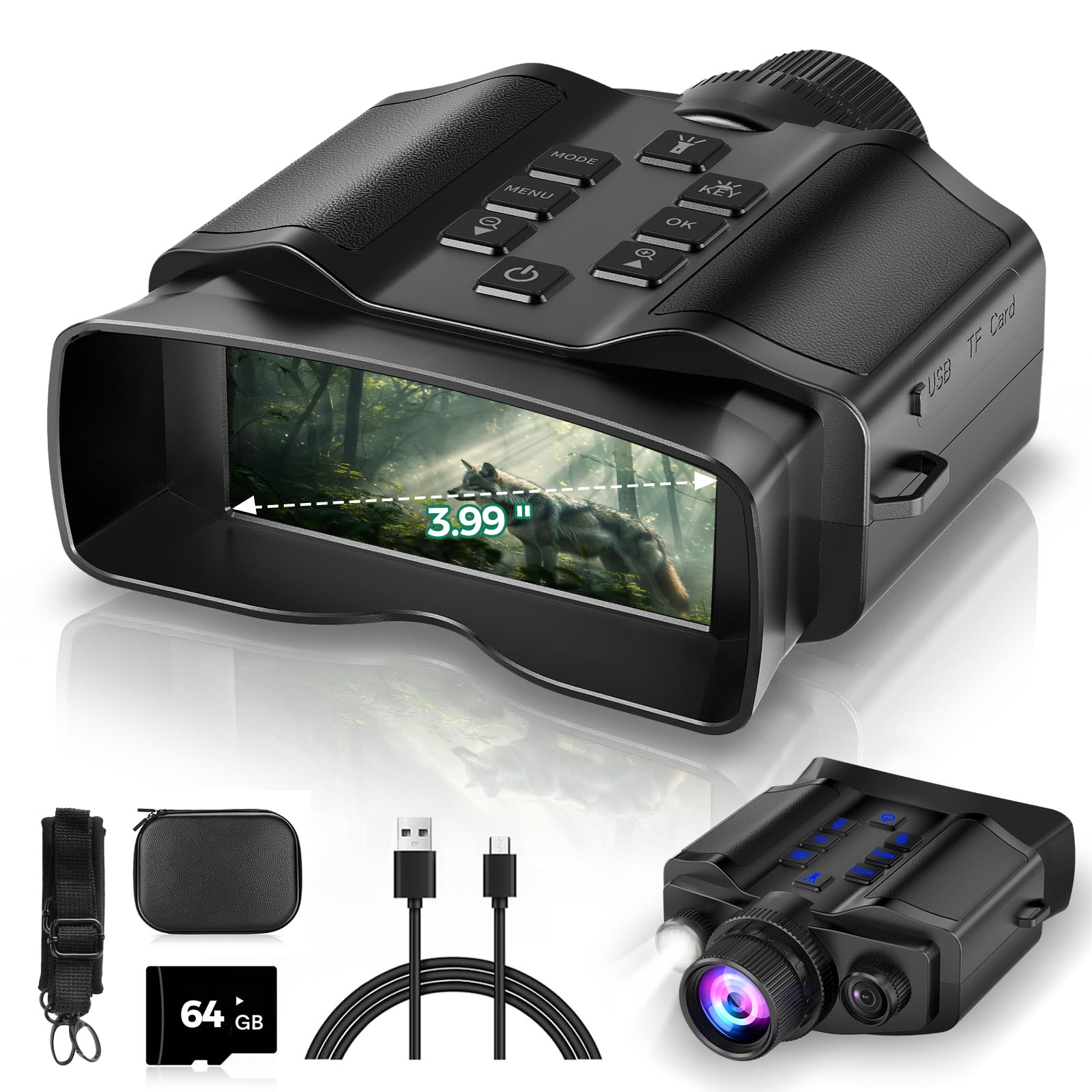 Jumelles Numériques Visionking – 3.6-10.8×31 – Vision Nocturne Infrarouge – 1920×1080 – Neuves