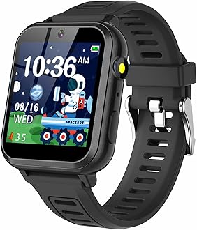 Kids Smart Watch for Kids Boys 3-12 Ages Year Old, with 24 Puzzle Games Camera Music Player Pedometer Alarm Clock Calculator Torch, 12/24 hr Boys Watches, Birthday Gifts Toys for Kids, USB