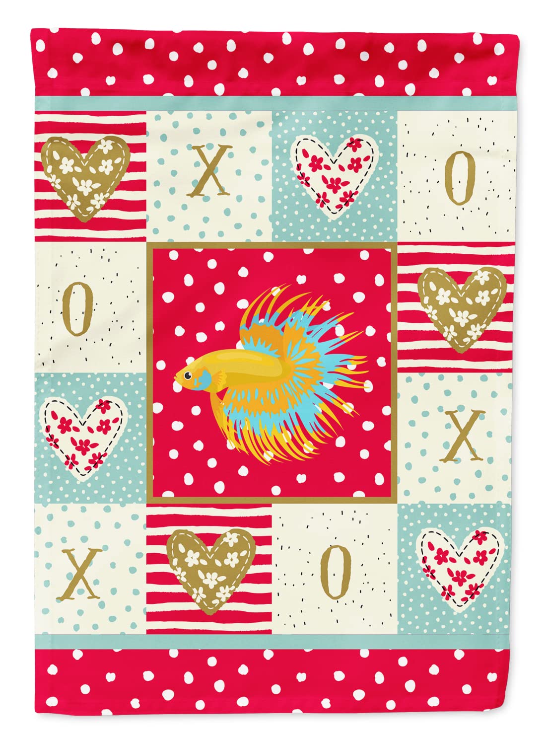 Drapeau de jardin Betta Crowntail multicolore taille S de Caroline's Treasures
