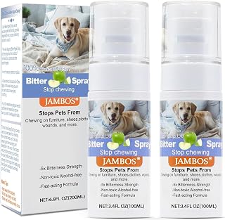Effectively | 2 Bottles Bitter Apple Spray for Dogs to Stop Chewing, NO Chew Spray for Dogs Protect The Safety of Furniture and Your Belongings, Prevent Licking Injuries (Blue, M)
