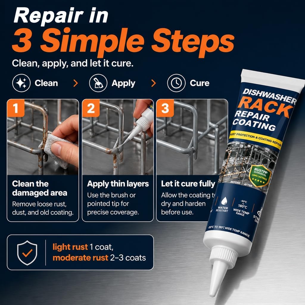 Dishwasher Rack Repair Kit, Rust Protection Coating, 50ml