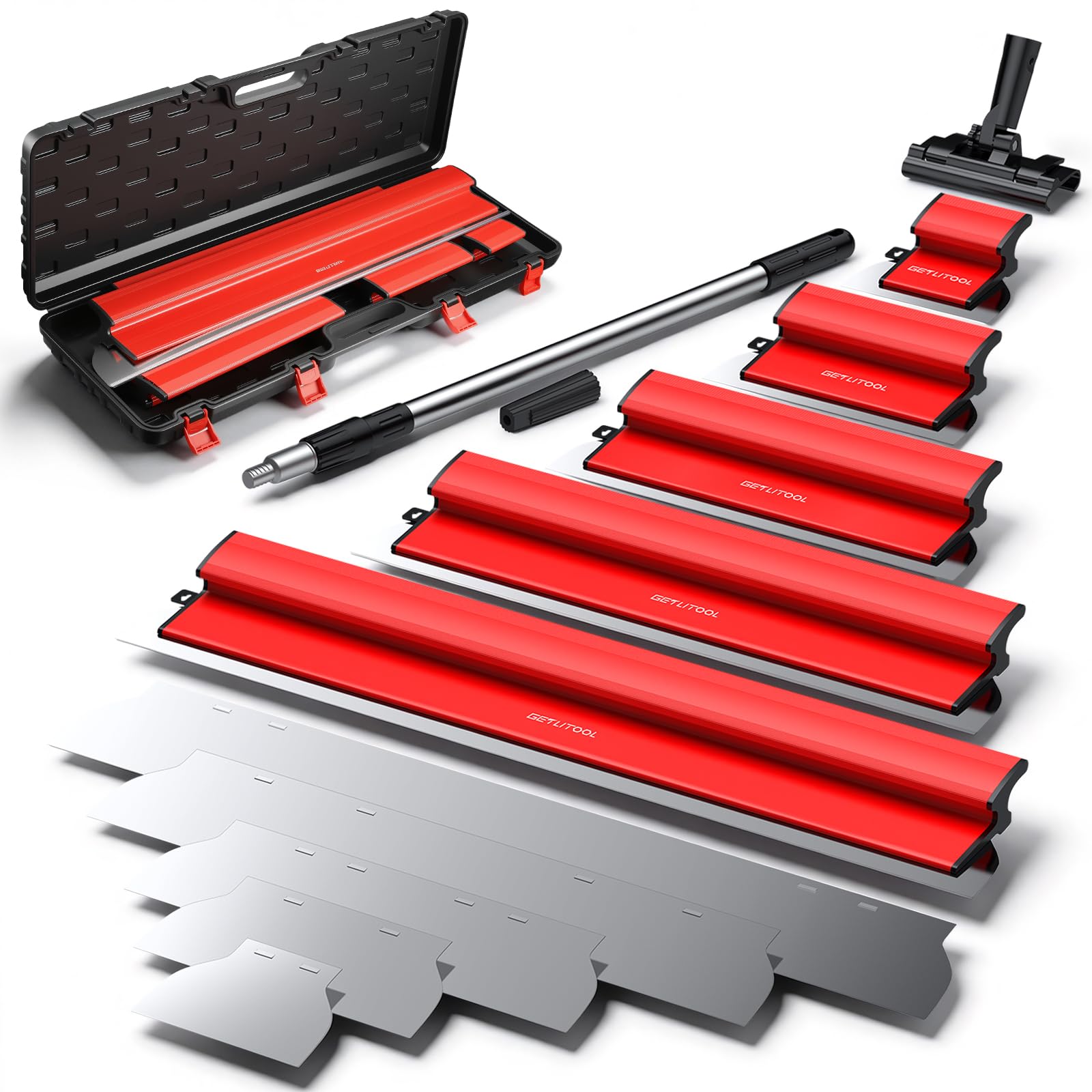 Kit de spatules en acier inoxydable GETLITOOL pour enduit parfait