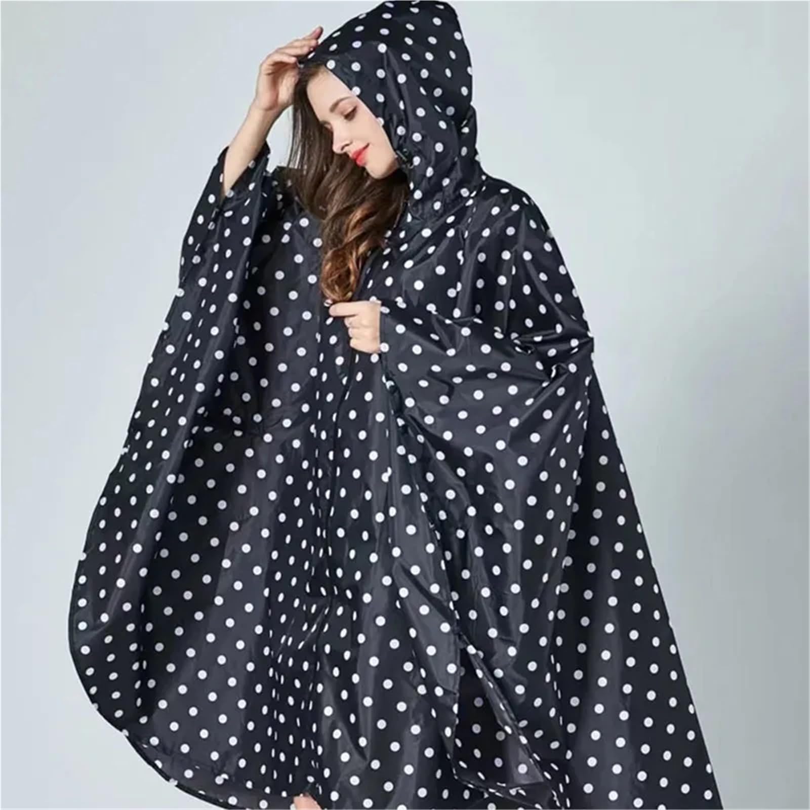 Poncho Impermeable Poncho impermeable for mujer, colorido con capucha y cremallera, ideal for actividades al aire libre, senderismo, camping, etc
