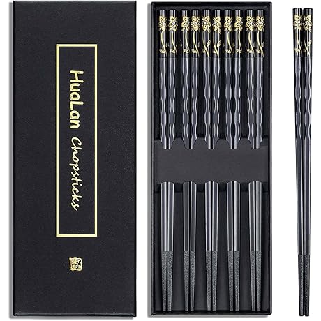 Japanese Black Fiberglass Chopsticks | Heat-Resistant Hair Tool