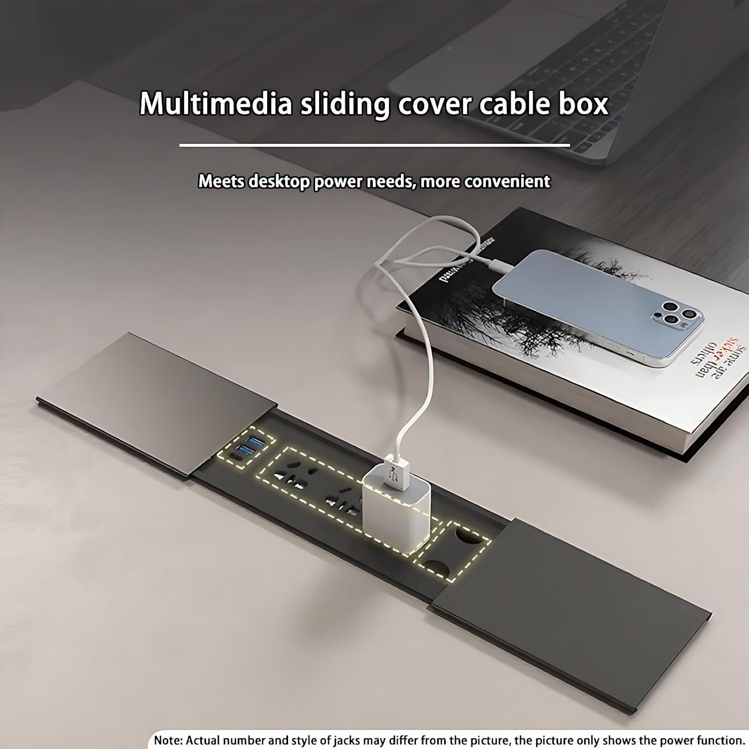 Executive Desk - Elegant Office Desk with 2 Drawers and 3 Lockers, Solid Wood Home Office Desks with Large Desktop and Computer Host Position (94.5IN)