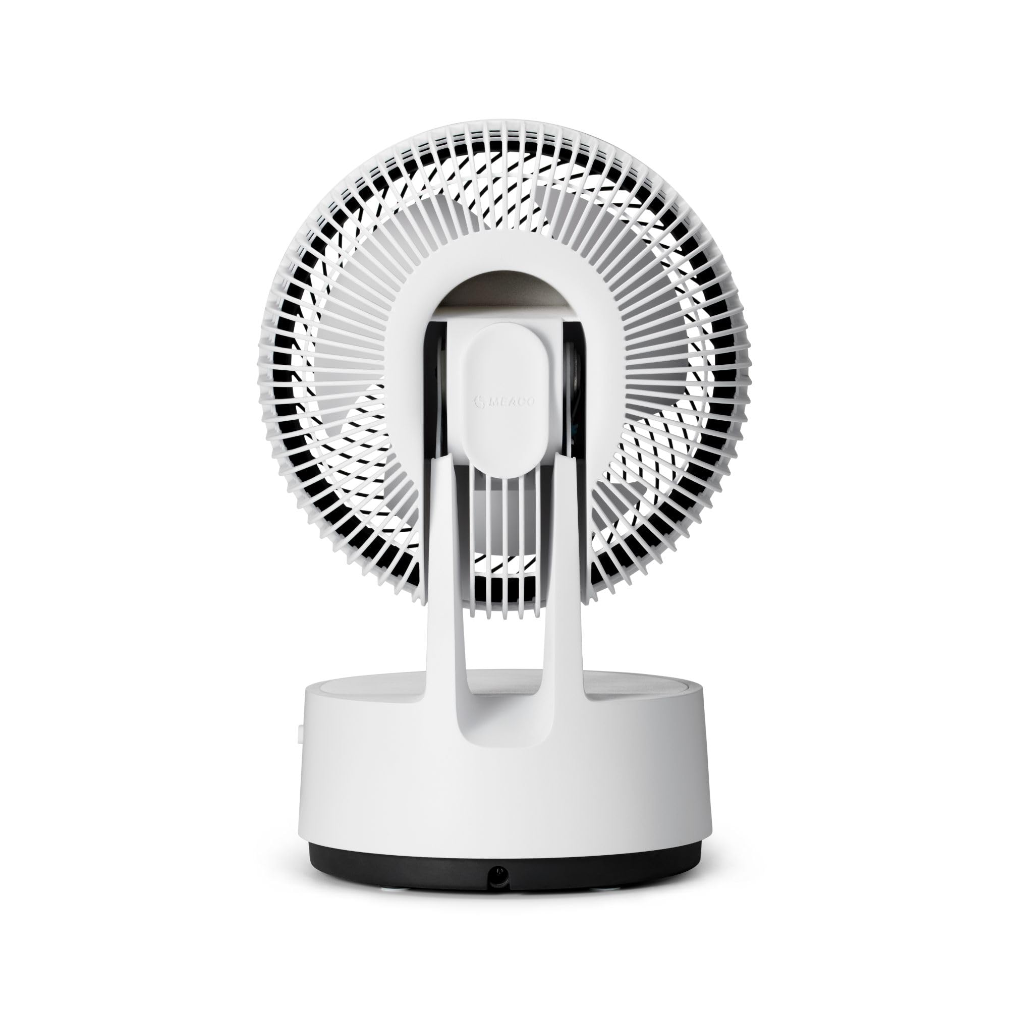 MeacoFan Sefte® 8", ventilador portátil con batería reemplazable, uso interior/exterior, silencioso, 12 velocidades, modo ECO inteligente, blanco compacto