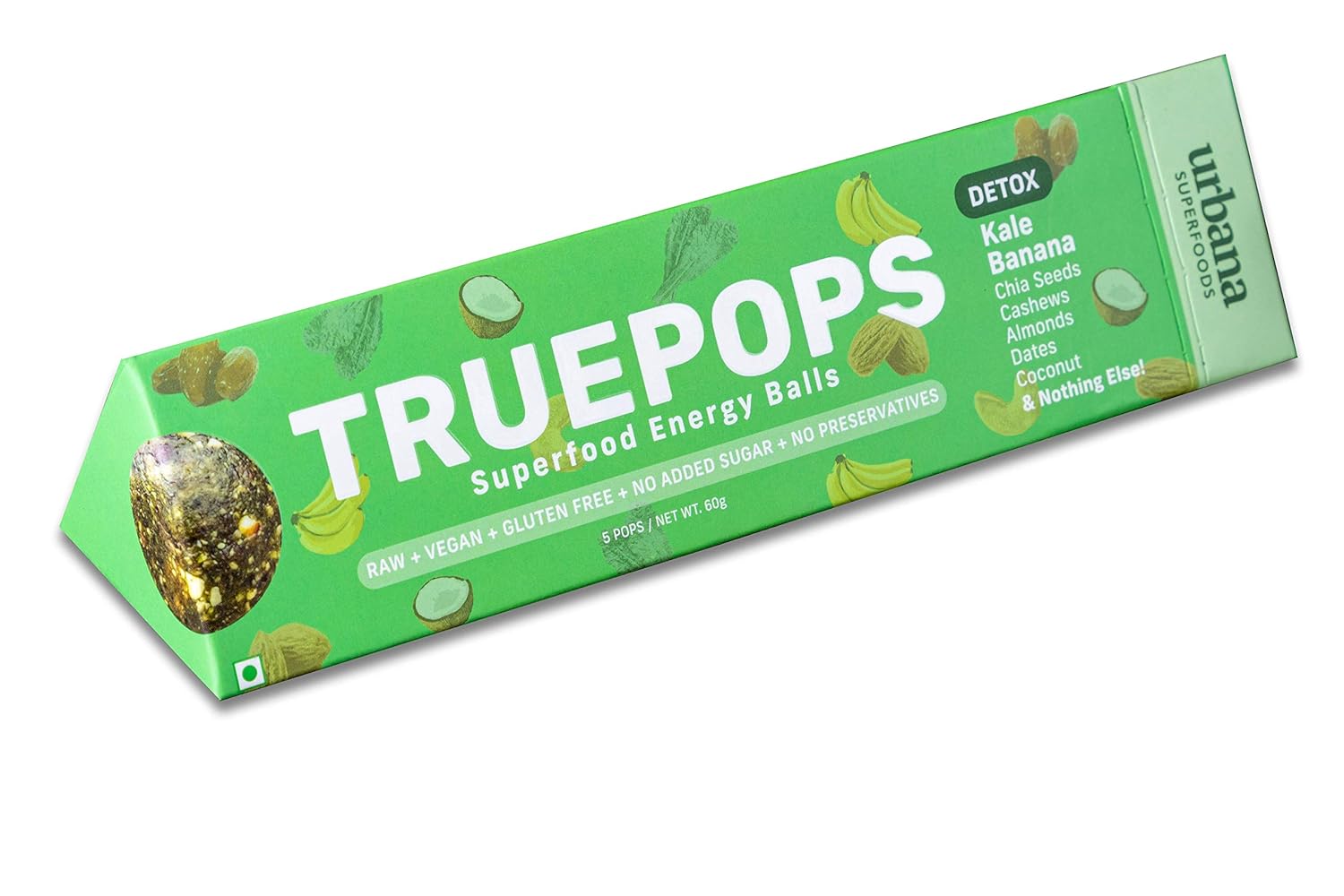 Urbana Superfoods Truepops Superfood Energy Balls Natural, Vegan, Non