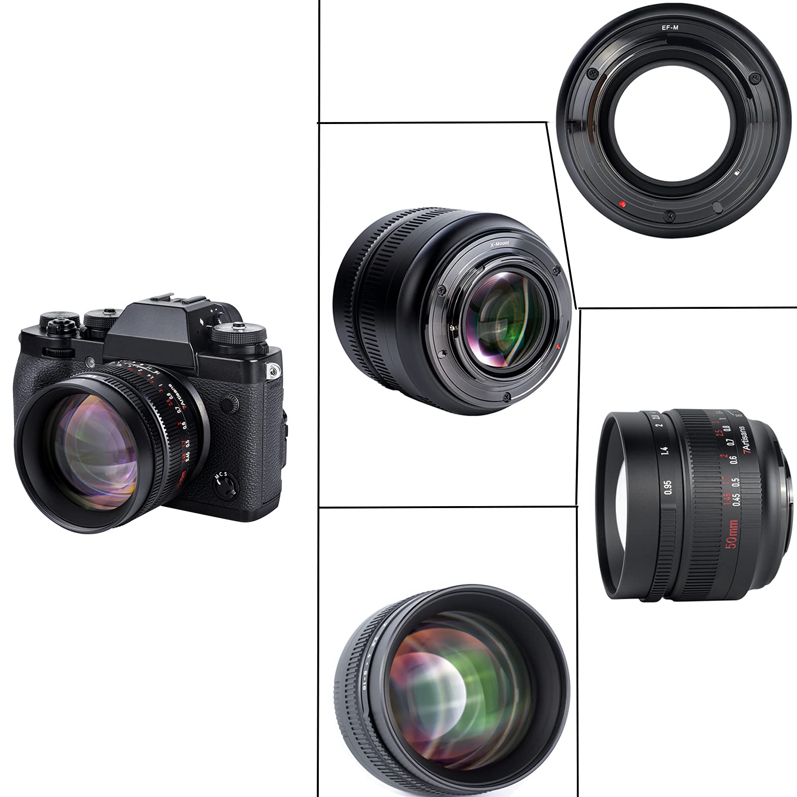 Amazon | 7artisans 50mm f0.95 M43マウント レンズ APS-C 大口径 単