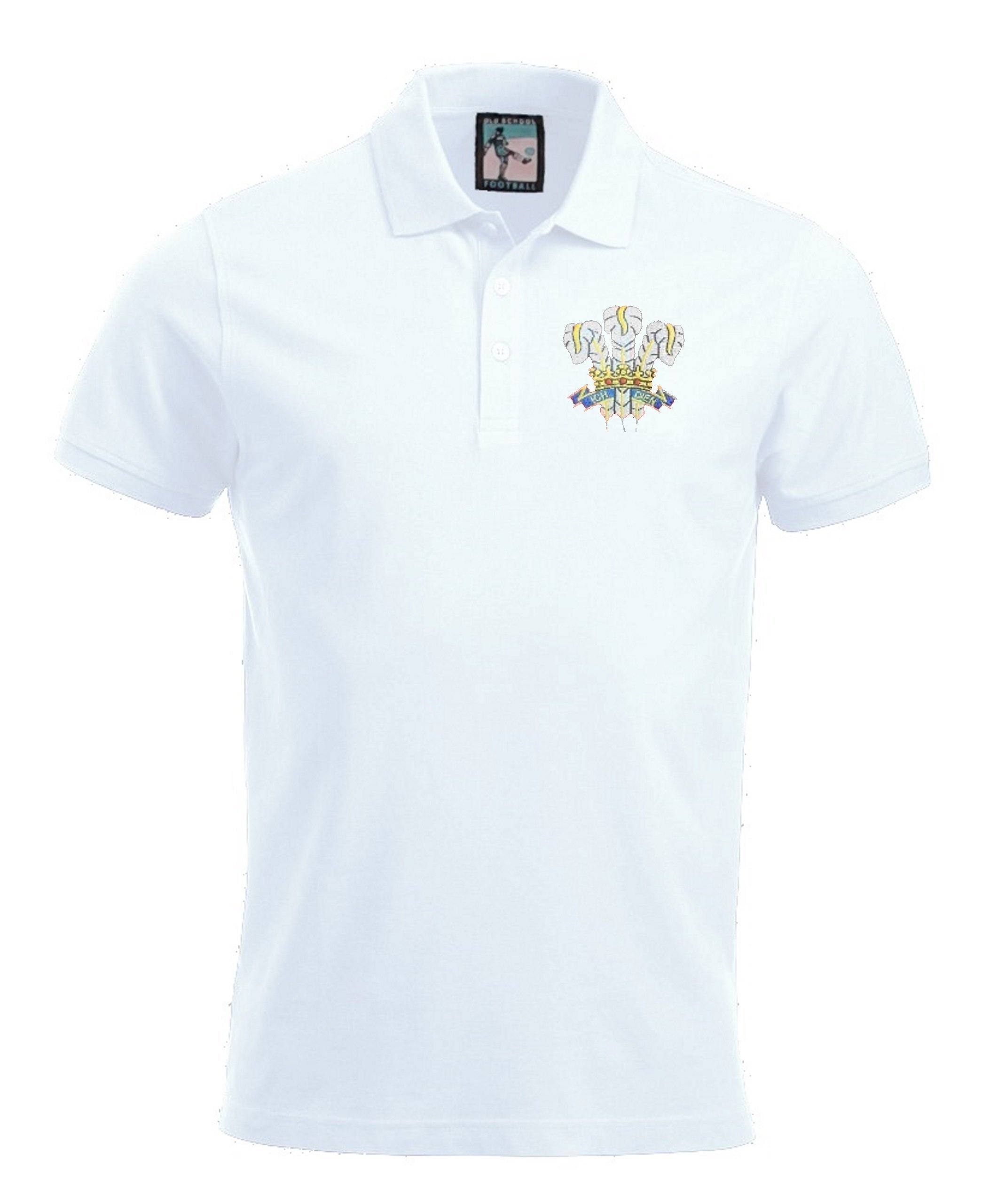 Old School Football Wales 1970s Retro Rugby Polo Embroidered Logo — image 1