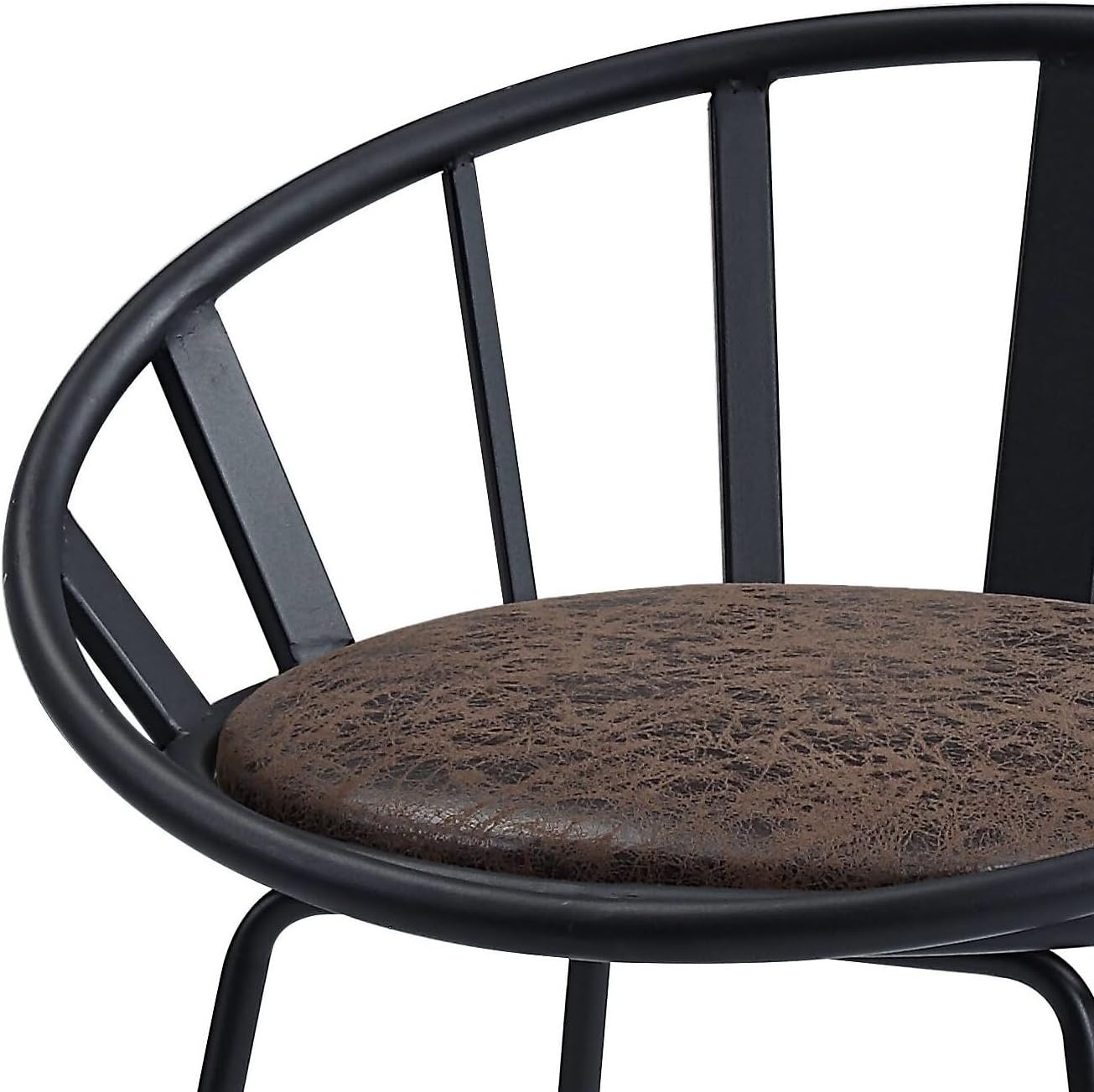 Brown and Black Counter Height Chair with Sled Base (Set of 2)