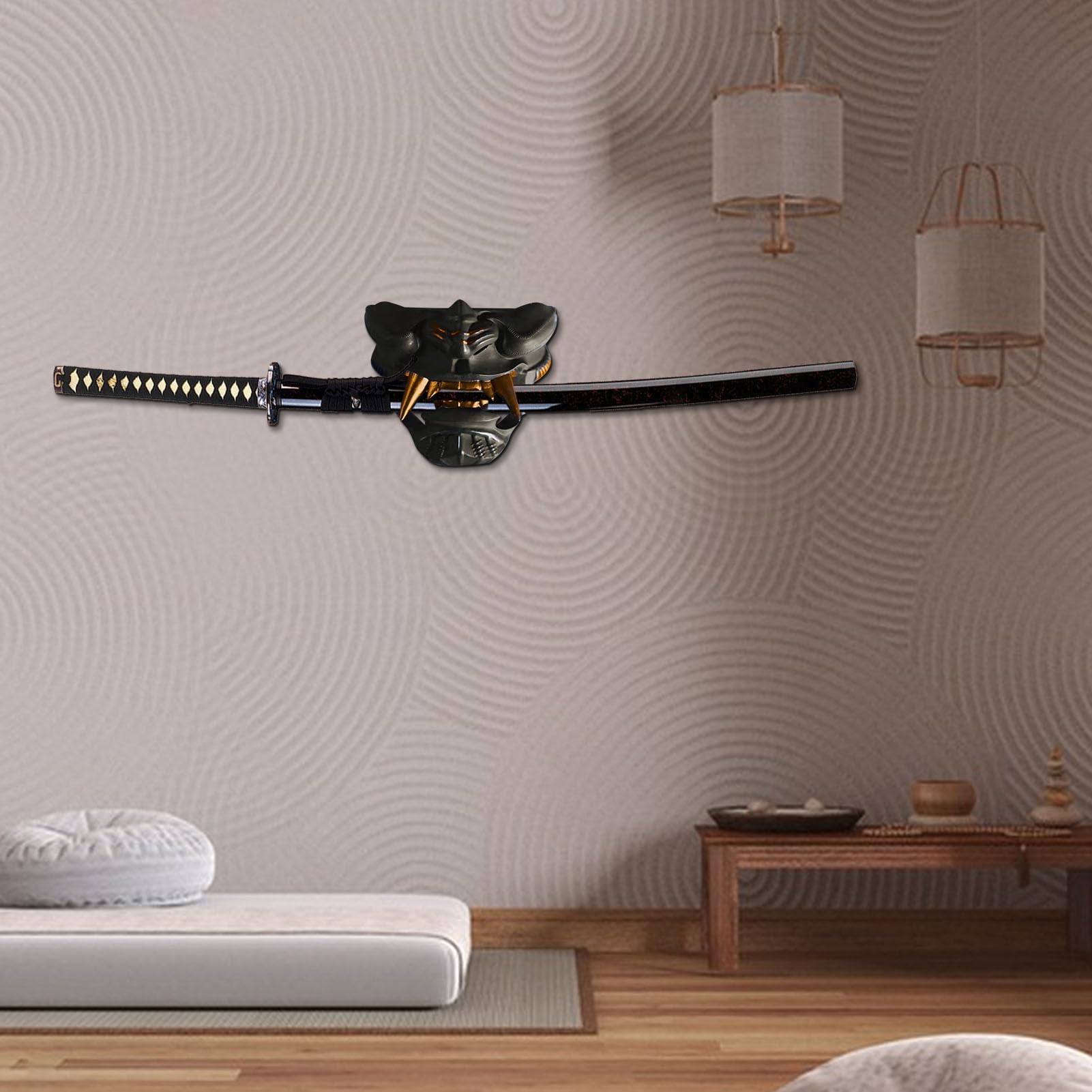 Pastel De Exhibición De Espada De samurais, Ganchos De Exhibición De Montaje En Pared De Espada, Soporte De Espadas De Katana, Ideal Para Exhibir Espadas, Para Dormitorio, Sala De Estar