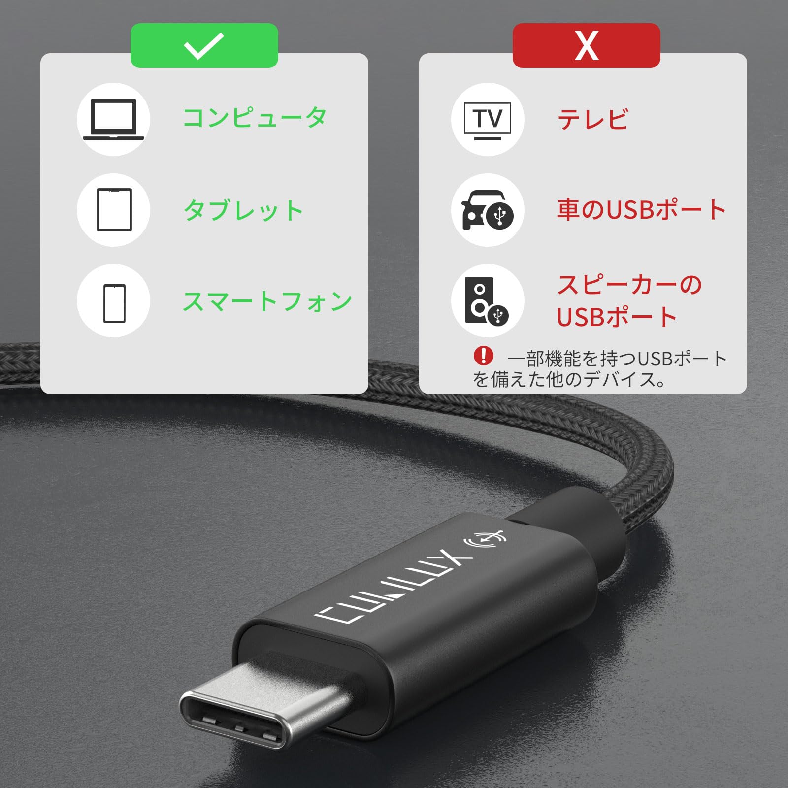 Amazon | Cubilux USB C - RCAステレオ ラインインケーブル、RCAから