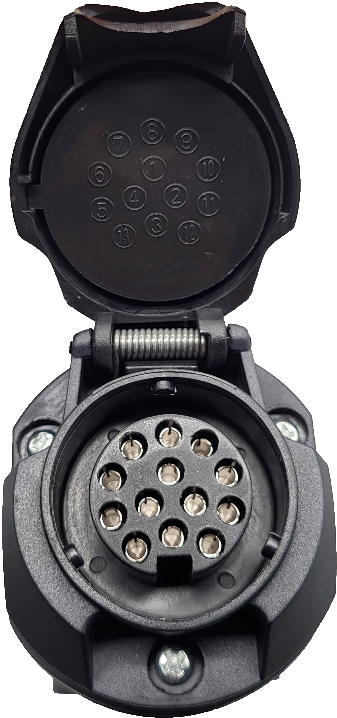 Berger & Schröter Adaptateur convertisseur de Tension pour remorque 15 Broches 24 V vers 13 Broches 12 V, ISO 12098, ISO 11446, réducteur de Tension