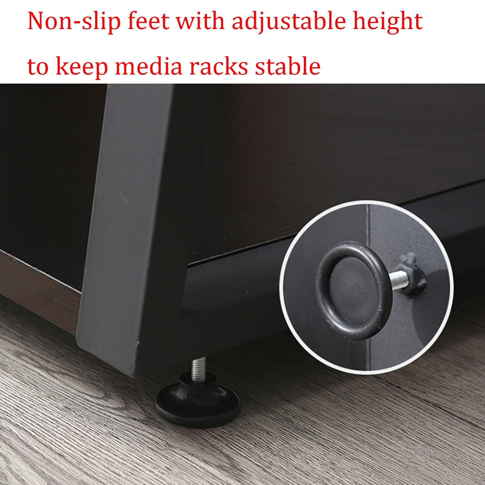 Supporto Multimediale Per Stereo E TV ZYXQQJ - Scaffale In Legno Per Apparecchi Audio/Video, 60x48x10 Cm - Foto 12