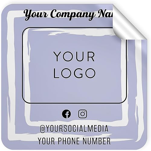 Vista 218 de DayStar Custom Signs & Design, Paquete de 60 calcomanías rectangulares personalizadas de vinilo personalizadas para logotipo de pequeñas empresas