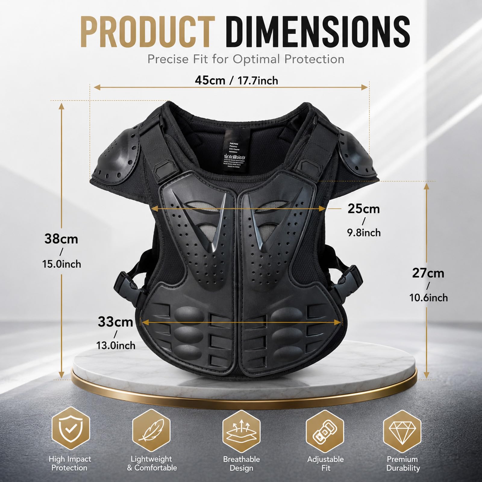 Giacca Armatura Corpo Intero VTT Bambini Antishock Equipaggiamento Motocross Gioventù Leggero Traspirante Torace Colonna Spalla per ATV MTB Ciclismo Sci