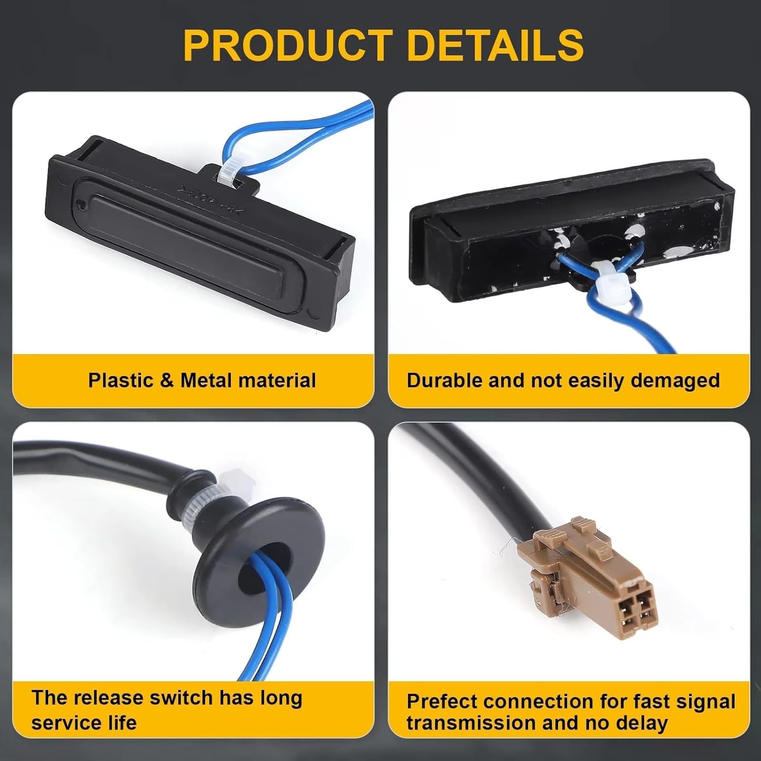 Tailgate Opener Button Compatible with Nissan for Murano 2004-2007 Pathfinder 2004-2013 Trunk Switch Boot Release Lid 253802DT0A 25380ED000