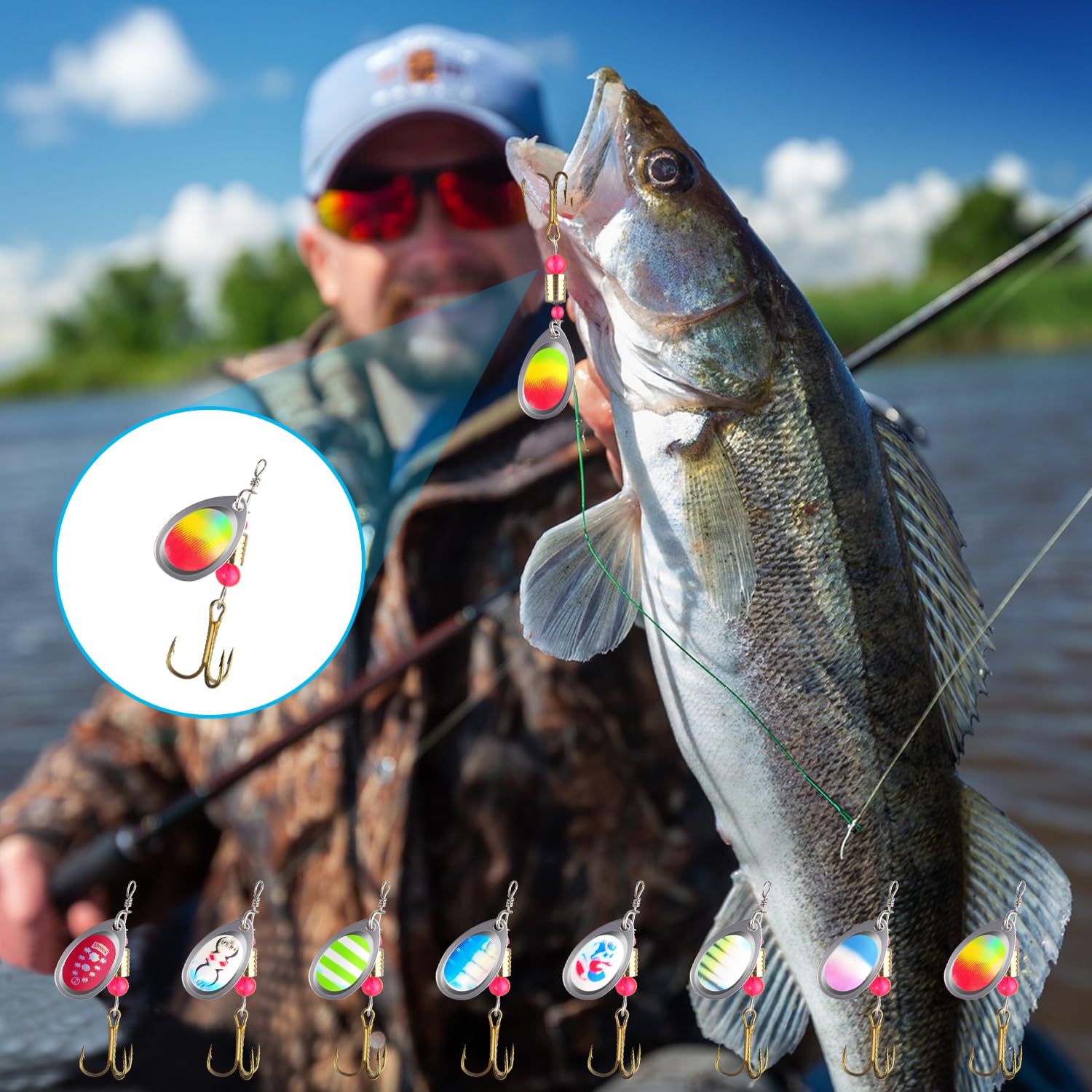 Spinning Reel Best Spinners For Rainbow Trout Fishing Lures 16PCS