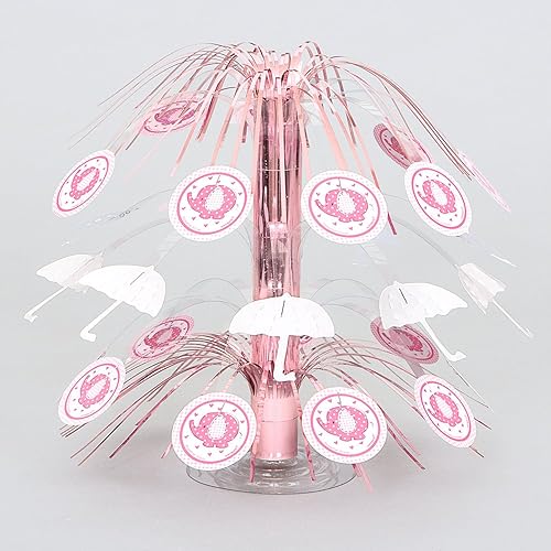 Miniatura 8 de Cartel de baby shower de niña elefante rosa de 5.24 pies