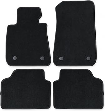 FZJDSD 4Pcs Custom Fit Floor Mats Compatible with BMW 3 Series E90 Sedan 2006-2011 328i 335i 335is M3 Velour Carpet Front & Rear Car Mats All Weather Anti-Slip Black