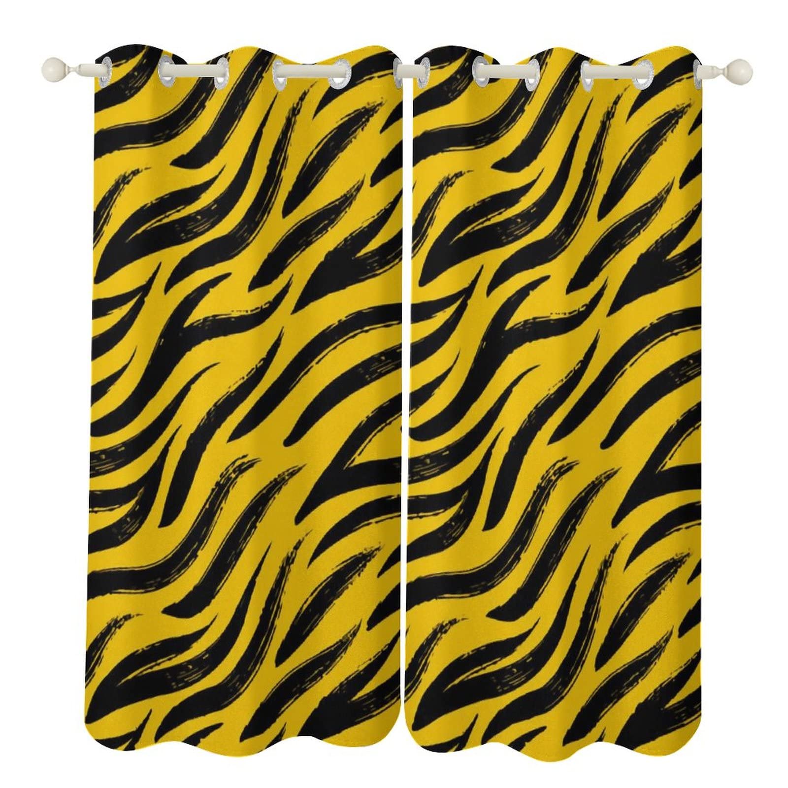 ヒョウ柄 カーテン　　生地　ポリエステル Amazon｜カーテン 豹柄 ヒョウ柄 動物柄 【ポリエステル 遮光 1級