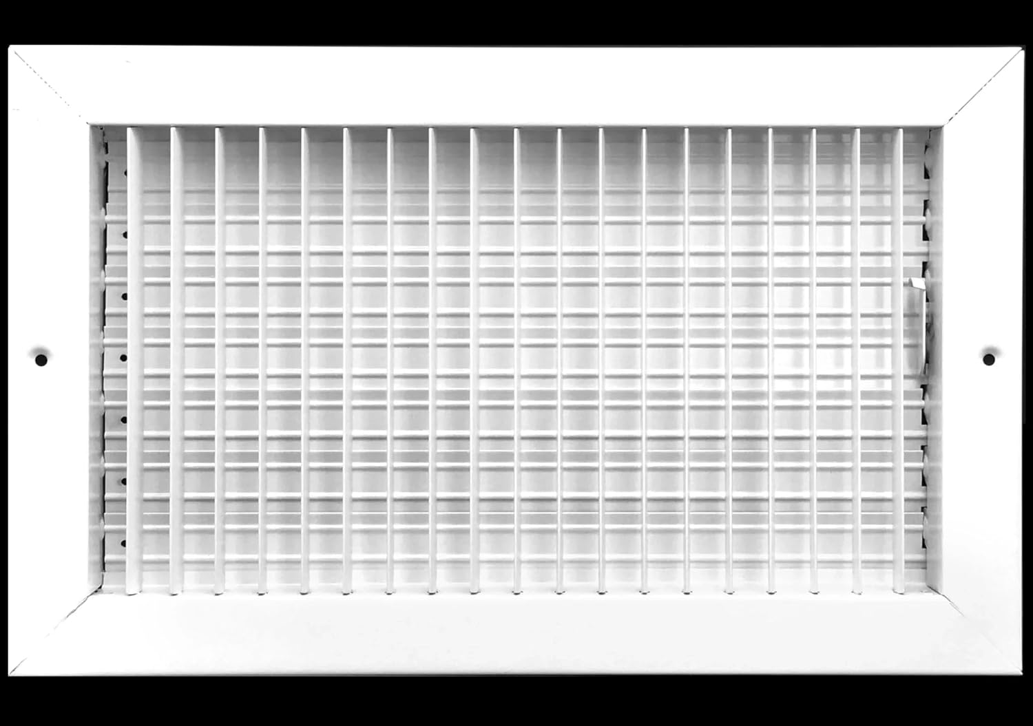 HVAC Premium 14''w x 10''h Adjustable AIR Supply Diffuser - HVAC Vent Cover Sidewall or Ceiling - Grille Register - High Airflow - White [Outer Dimensions: 15.75''w X 11.75''h]
