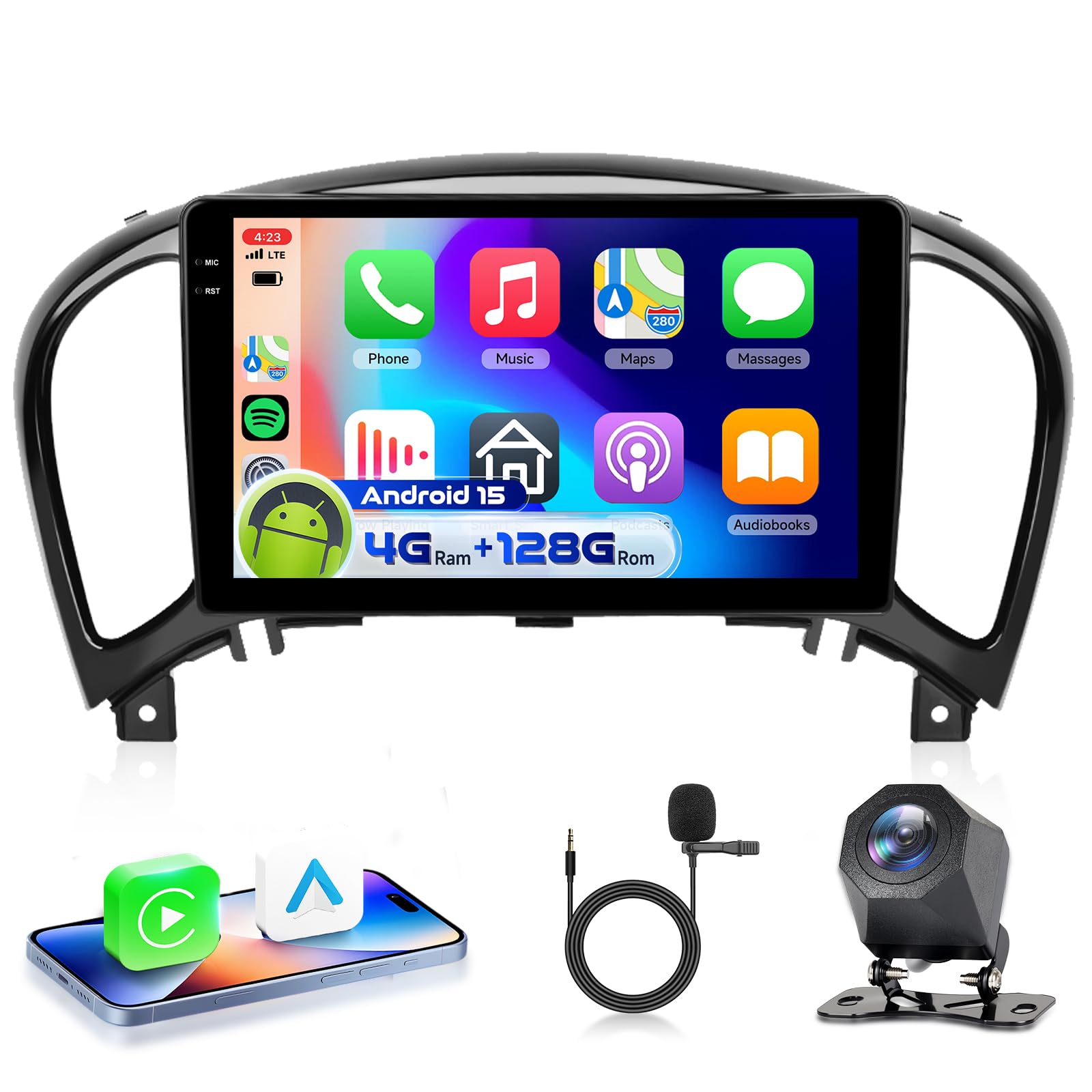 Autoradio tactile Nissan Juke 9" résout les problèmes de GPS et stationnement - 8