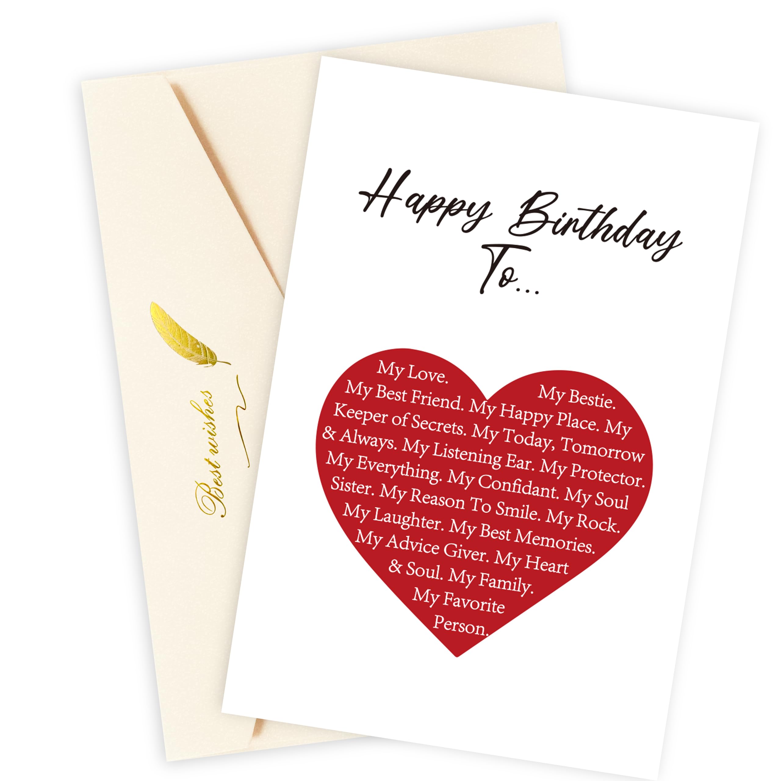 Photo 1 of **NON-REFUNDABLE- 3 PACK BUNDLE**Mulbozy Funny Special Best Friend Birthday Card, Birthday Card for Bestie Women, Birthday Card for Lover Keeper Listening Ear Protector Family with Envelope #06 Birthday Card
