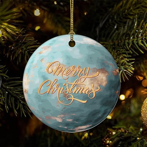 Christmas Keepsake Ornaments Cosmic Galactic Planet Ceramic Ornament Gifts Ornaments Star Christmas Tree Hanging Ornaments Souvenir Holiday