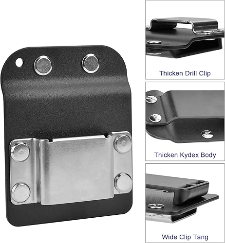 Miniatura 3 de iGuerburn Soporte para cinturón de taladro, clip táctico para cinturón de herramientas, gancho de taladro con clip para taladro Se adapta a