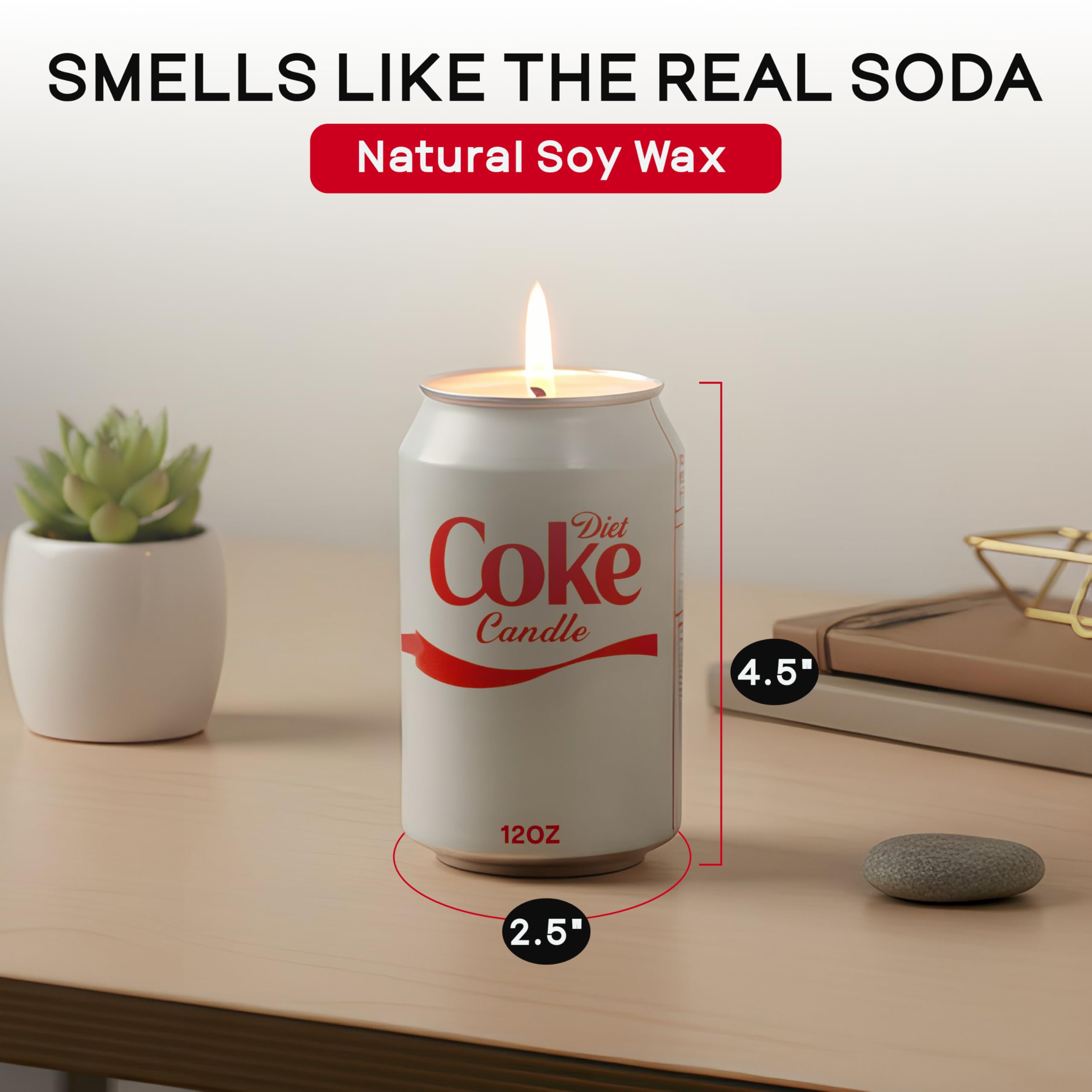 Diet Candle - Smells Like The Real Soda - Cute Candles for Cool Gifts - Funny Candles for Any Occasion - Cute Things for Aesthetic Room Decor - Cool Candle for Cool Things - Christmas Candles