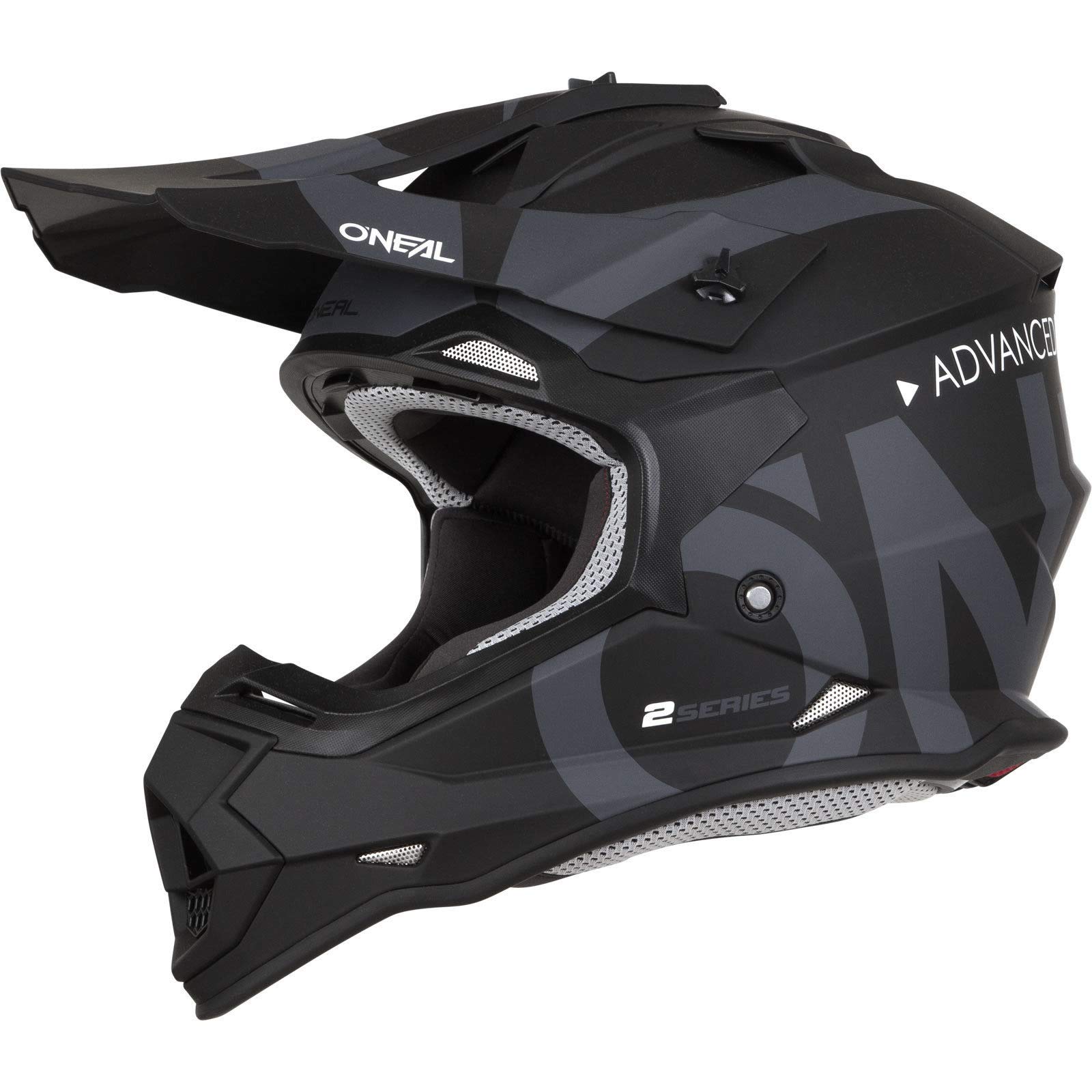 Oneal 2 Series Motocross Helmet Slick Adult Off Road Motorcycle ATV MTB BMX Enduro Race Protective Gear Quad Bike Helmet - Black/Grey (M)