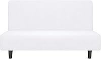 Vista 56 de Easy-Going - Funda elástica para futón, cubierta para sofá cama sin brazos, protector de muebles sin reposabrazos con parte inferior elástica