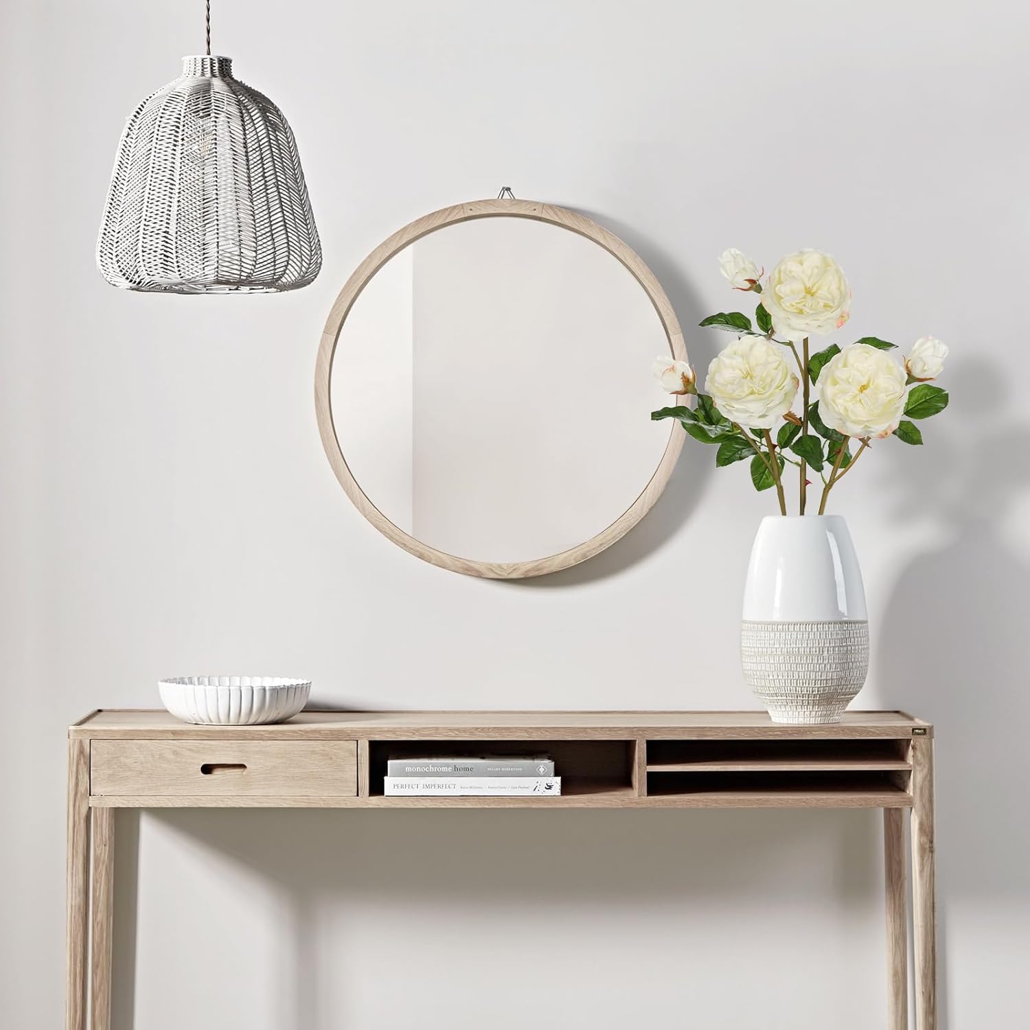 Real Touch Artificial Roses (Set of 3) – 23.6" Long Stem White Garden Roses – Lifelike Faux Silk Flowers for Wedding Bouquets, Home Décor, Centerpieces & Floral Arrangements - Image 6