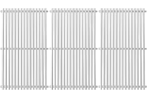 3-Piece Stainless Steel Grill Grates for Homedepot Nexgrill Gas Grills (17" Long)