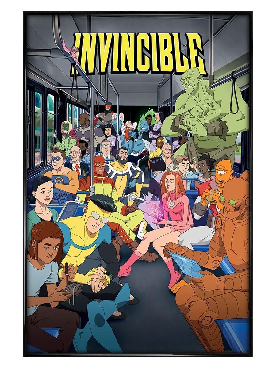 Grindstore Invincible (Key Art) Maxi Poster - Black Gloss Framed