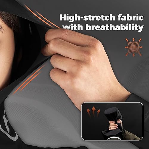 Miniatura 3 de ROCKBROS Pasamontañas para clima frío, forro de casco de motocicleta, gorro de calavera, polaina térmica para el cuello, bufanda de invierno,