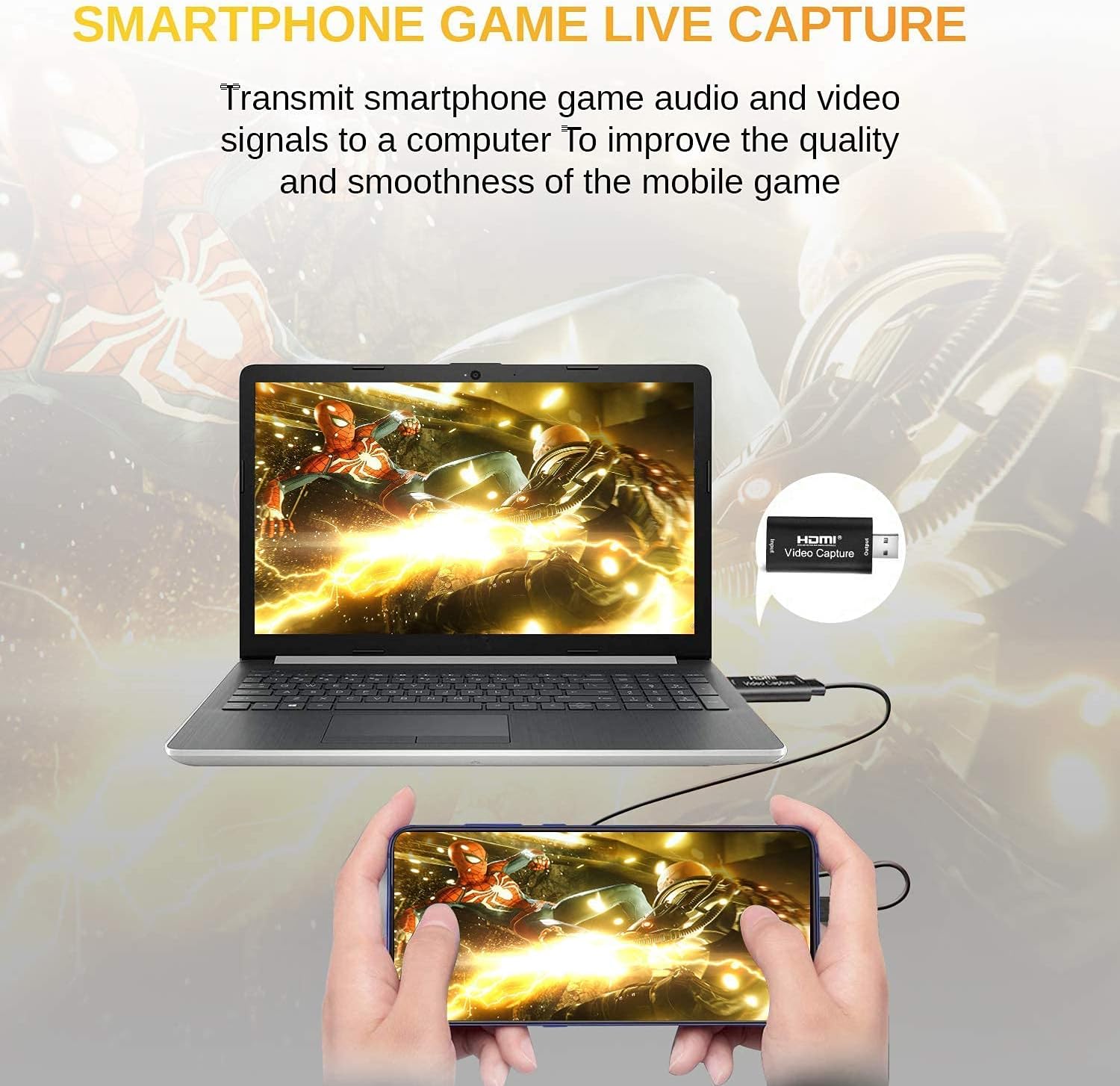 ZayanTek HDMI Video Capture Card 1080p Full HD Game Capture Card HDMI to USB 2.0 Capture Card Record via DSLR Camcorder Action Cam for PS4/Switch/Xbox Gaming, Video Conference & Live Streaming : Electronics