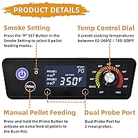 Vista 3 de Piezas de repuesto de controlador de termostato digital actualizado con pantalla LCD para parrillas de pellets Pit Boss Smokers Austin