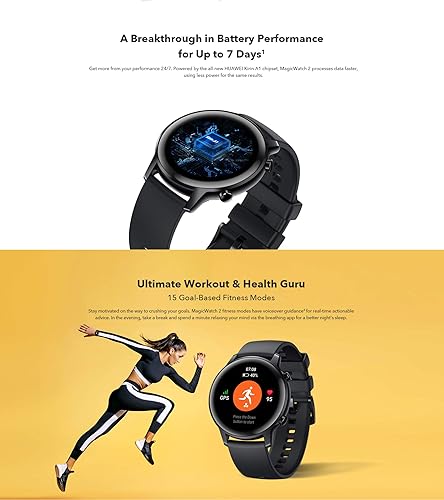 Miniatura 5 de Honor MagicWatch 2 1654in 12 AMOLED impermeable reloj inteligente pantalla 14 modos deportivos 5ATM GPS rastreador de actividad reloj inteligente
