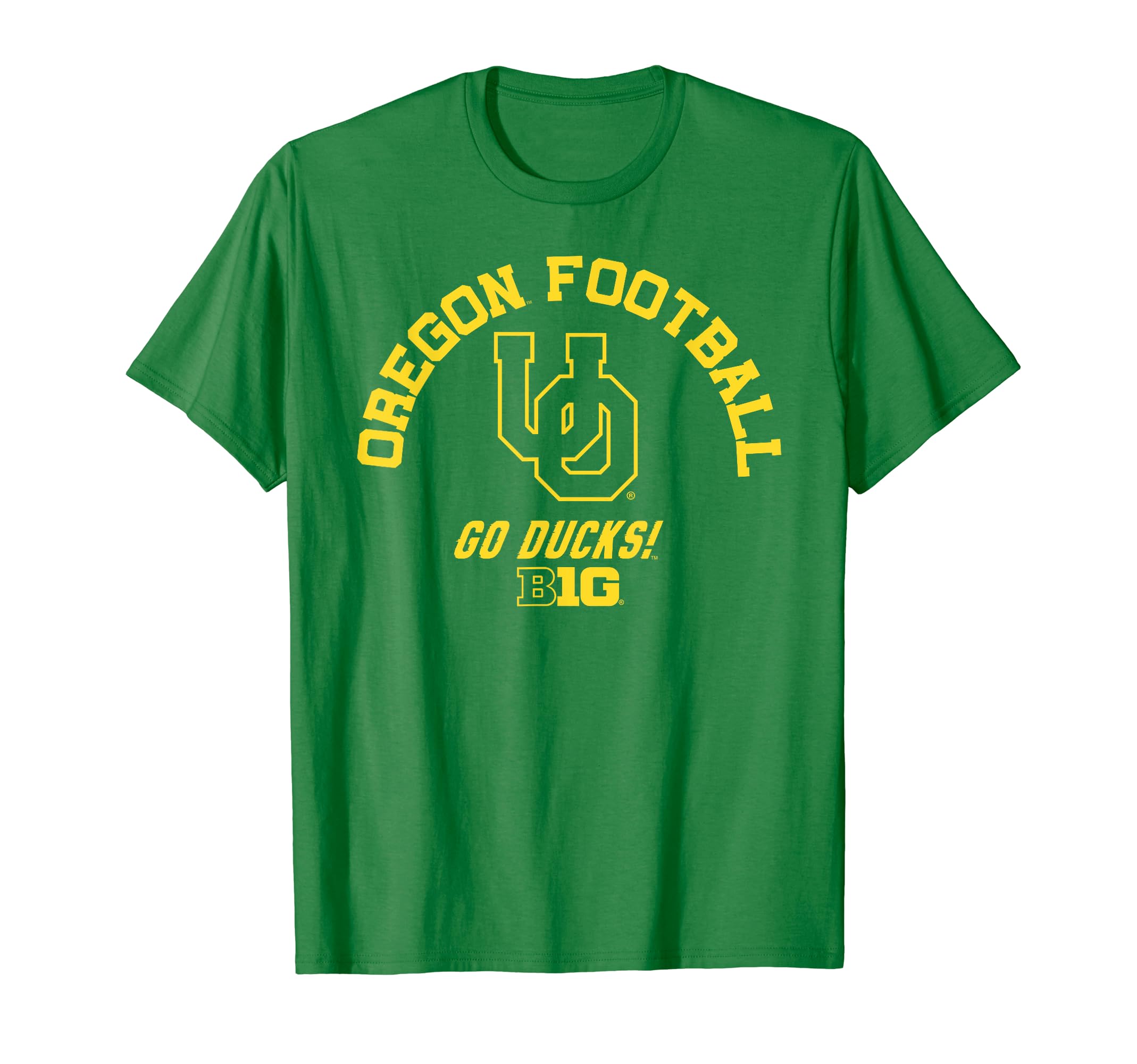 Elite AuthenticsOregon Ducks Big 10 Football Green Officially Licensed T-ShirtOEKO-TEX STANDARD 100