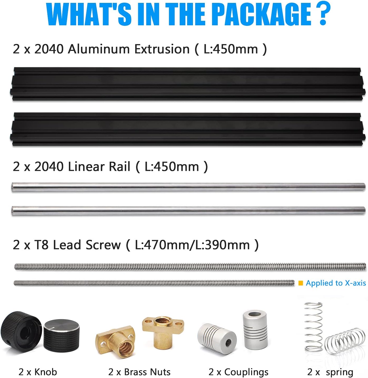 Daedalus 3018 CNC Upgrade Kit, for X-Axis Upgrade & Y-Axis Extension Compatible with Most 3018 CNC Router Machine
