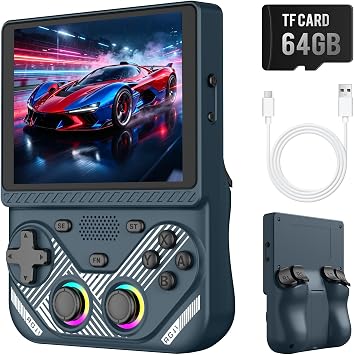 RG43V Pro Retro Handheld Game Console with 4.3 Inch IPS Screen,Portable Dual System with RK3562 Chip,Dual RGBOX & EE System, WiFi Networked Fighting Retro Gaming Console, 4000mAh Battery, Gray