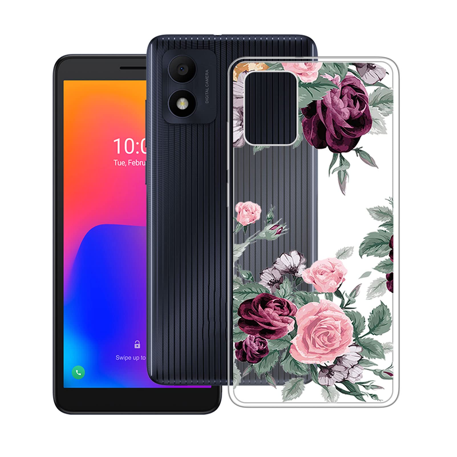 ZXFHN Custodia per Alcatel 1B 2022/5031D/5031A(5.50),Ultra Sottile Silicone Cover morbido telefono in TPU resistente ai graffi e confortevole Custodie-YQ12