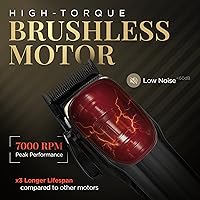 Vista 2 de Fagaci Professional Hair Clippers for Men with Superior Precision, 5X Longer Sharpness Professional Barber Clippers Cordless with 2 Blades Fade &